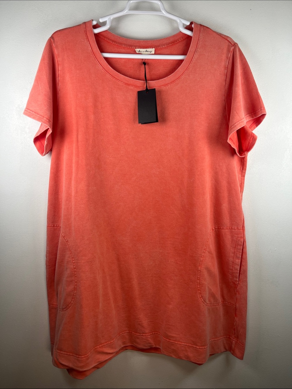 Jane and Delancey Women's Coral Short-Sleeve Crewneck Dress Sz 2X